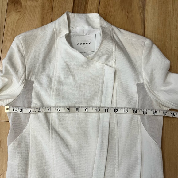 Blank NYC Anthropologie White Moto Jacket Asymmetrical Double Zipper XS Women’s - Picture 5 of 11